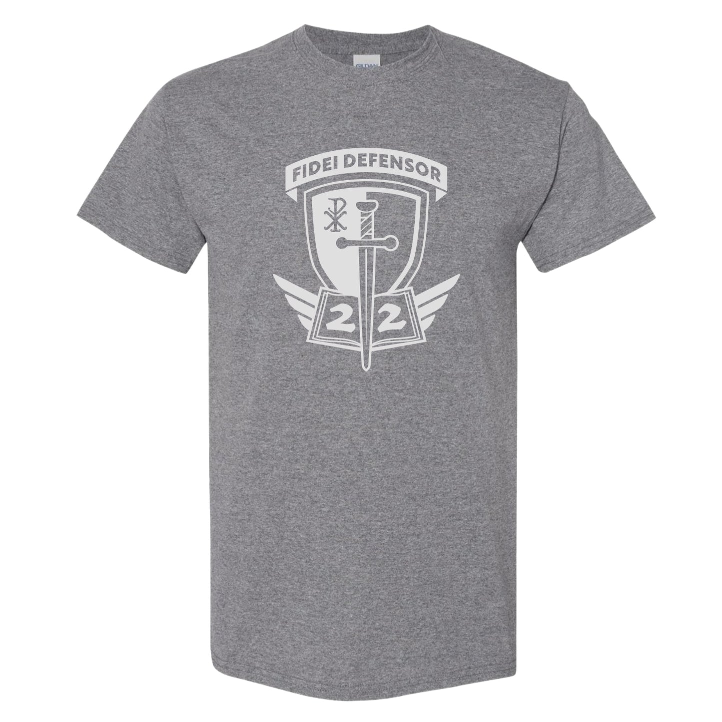 Fidei Defensor: Gray | White Shirt