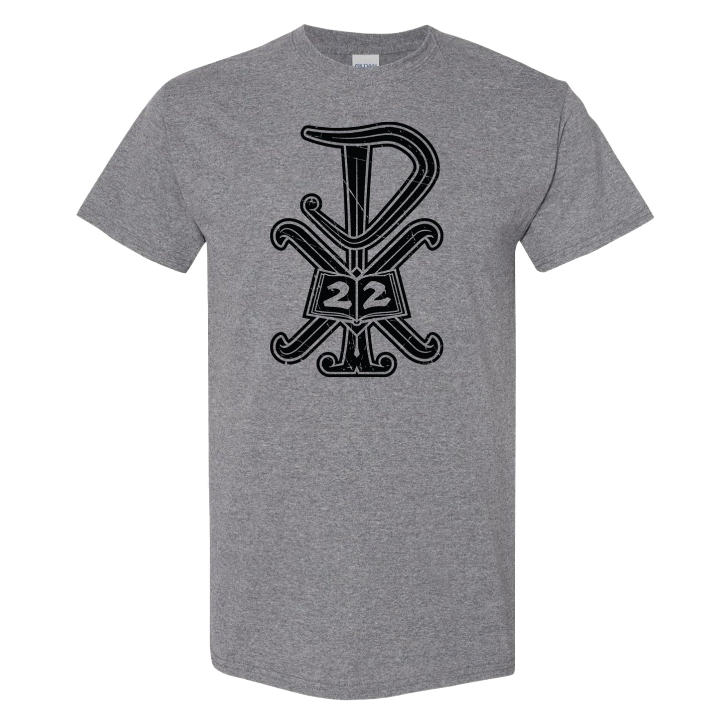 P22 Distressed: Gray | Black Shirt