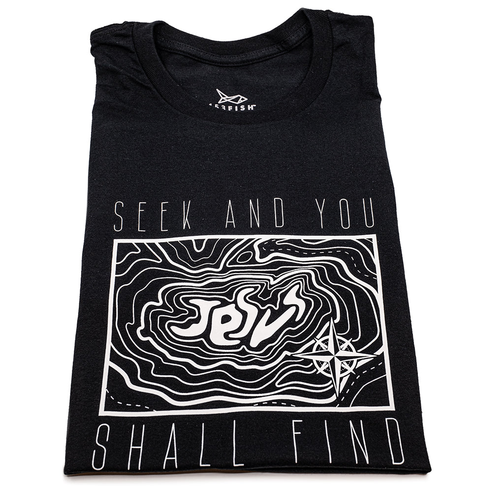 Seek And You Shall Find: Black | White Shirt