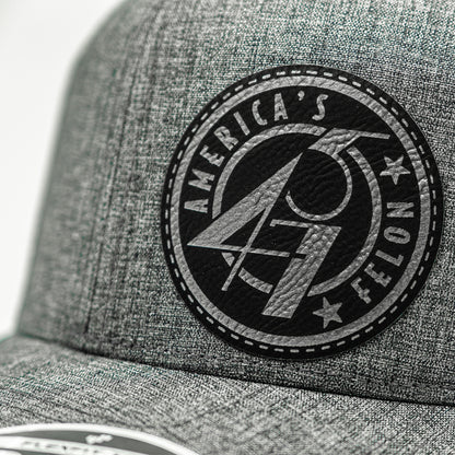 45/47 America's Felon Hat (Melange/Black)