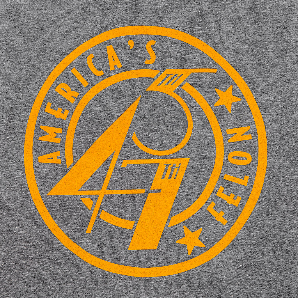 45/47 America's Felon: Gray | Orange Shirt