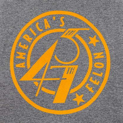 45/47 America's Felon: Gray | Orange Shirt