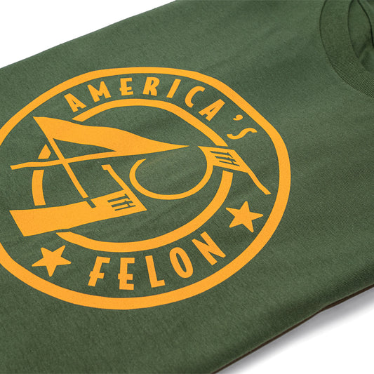 45/47 America's Felon: Military Green | Orange Shirt