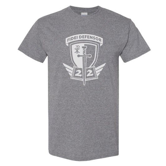 Fidei Defensor: Gray | White Shirt