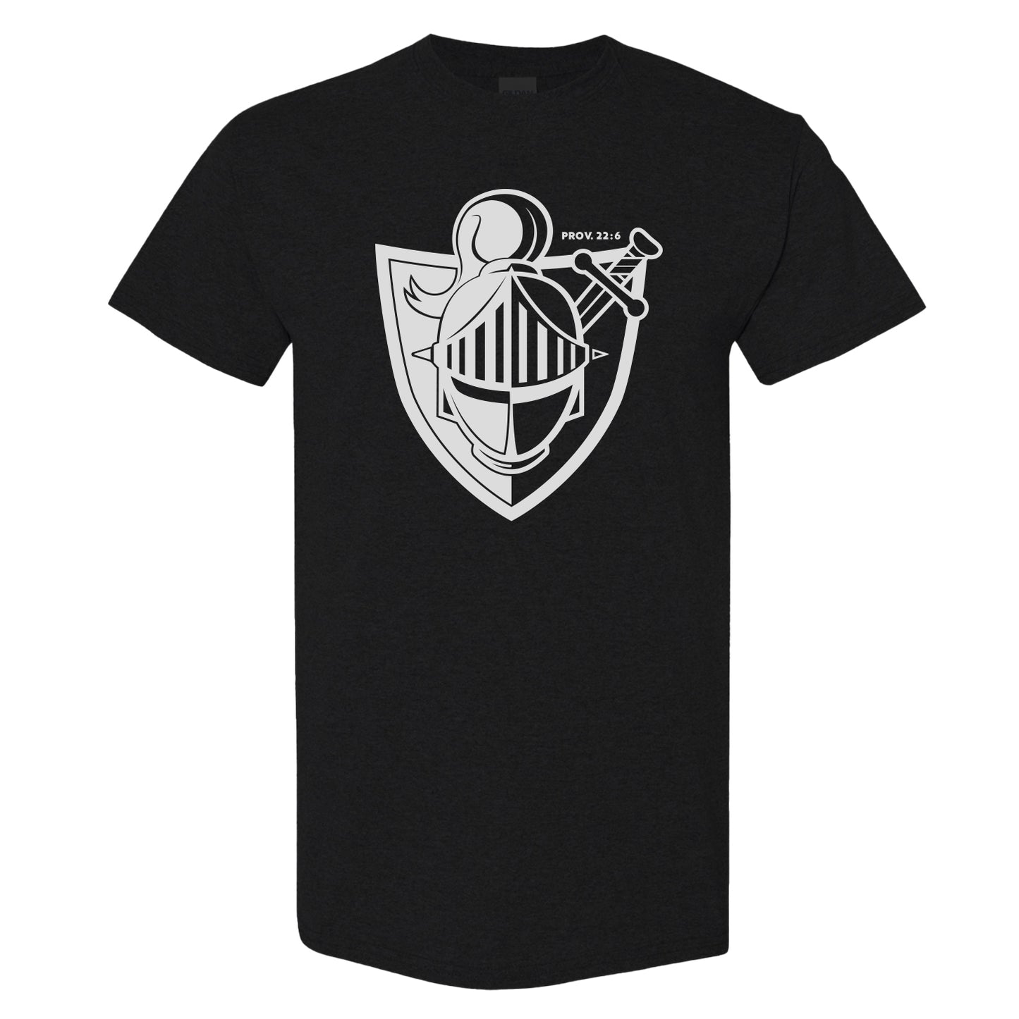 Knights Mascot: Black | White Shirt