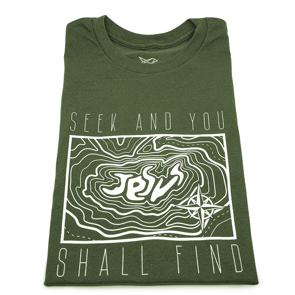 Seek And You Shall Find: Military Green | White Shirt