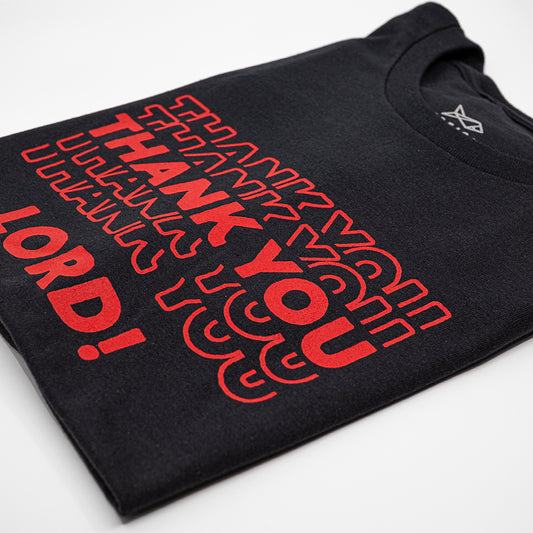 Thank You Lord!: Black | Red Shirt